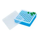 Daihan Science WisdTM 100-hole 1.5㎖ Microtube Rack Box, PP<br>With Translucent Lid, 마이크로 튜브 랙