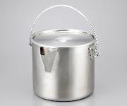 AS ONE Pot Type Stainless Steel Bucket (with Lid) SUS304, 포트형 양동이(뚜껑 부속 )