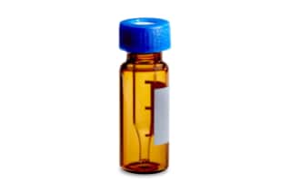 Waters LCGC Certified Amber Glass 12 x 32 mm Screw Neck Vial, Qsert, with Cap and Preslit PTFE/Silicone Septum, 300 µL Volume, 100/pk