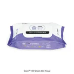 Daihan Science SoomTM 100 Sheets Wet Tissue, Rayon & Polyester, Thick & Soft, Purified Water, 1