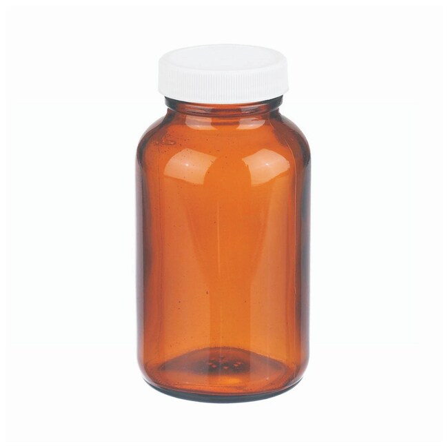 Thermo Fisher Scientific Wheaton Amber Wide-Mouth Packers with PTFE Faced PP-lined Closures