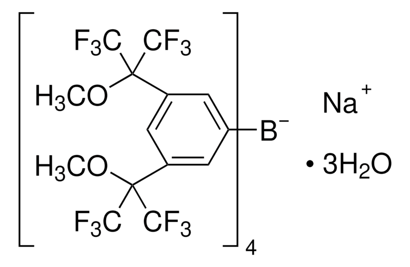 Merck Sodium tetrakis[3,5-bis(1,1,1,3,3,3-hexafluoro-2-methoxy-2-propyl)phenyl]borate trihydrate