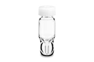 Waters LCMS Certified Clear Glass 12 x 32 mm Screw Neck Total Recovery Vial, with Cap and Preslit PTFE/Silicone Septum, 1 mL Volume, 100/pk