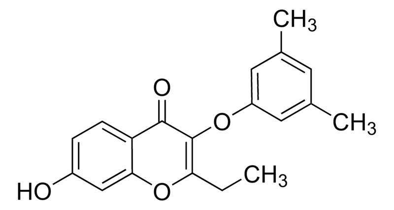 Merck 3-(3,5-Dimethylphenoxy)-2-ethyl-7-hydroxy-4H-chromen-4-one