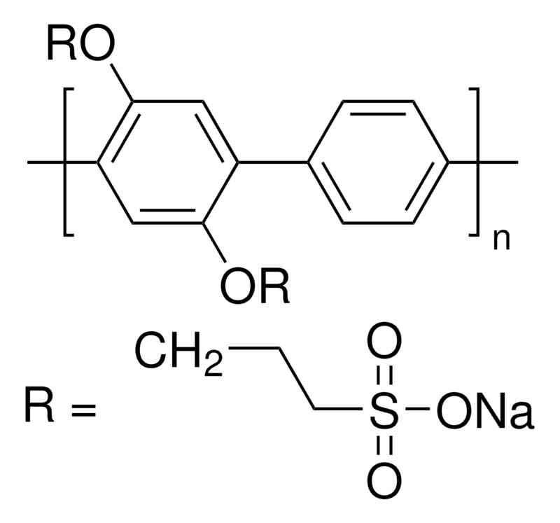 Merck Poly(2,5-bis(3-sulfonatopropoxy)-1,4-phenylene, disodium salt-alt-1,4-phenylene)