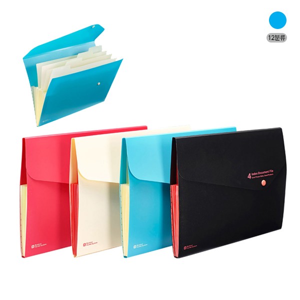 OFFICENEX 문화 컬러 도큐멘트화일 12분류 F583A-7 하늘