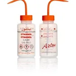 Merck Azlon Multi-Lingual Safety Wash Bottles With Driplok Vapor Venting
