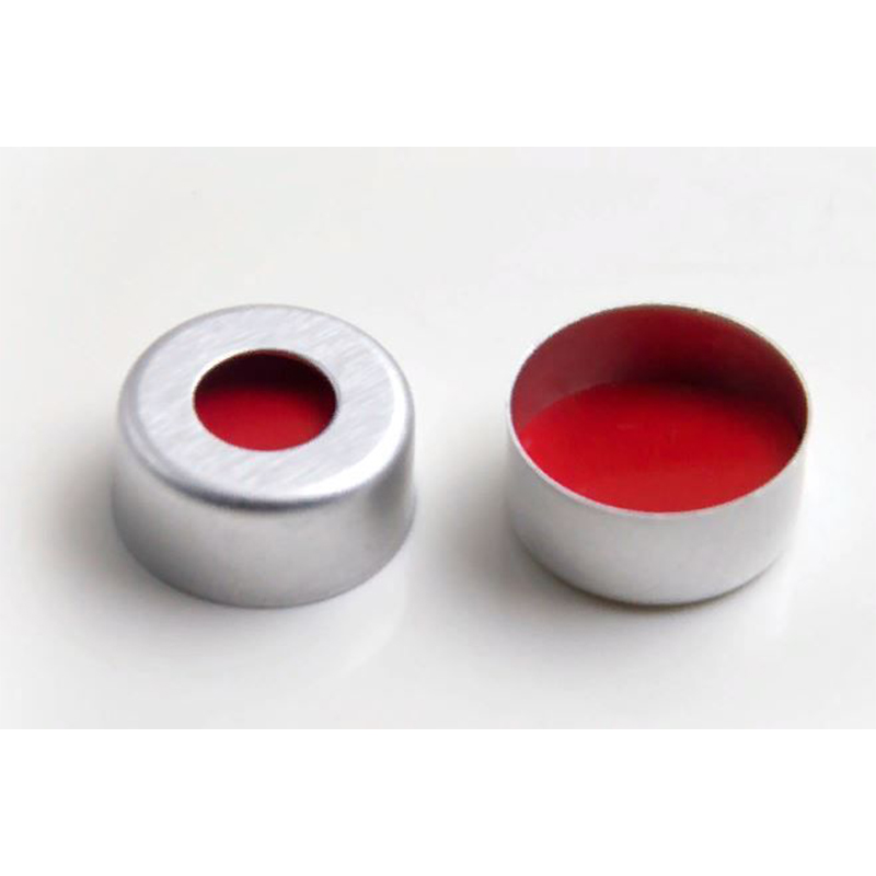 [이벤트]Agilent Cap, crimp, silver aluminum, 11 mm, PTFE/red rubber septa