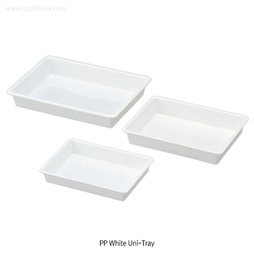 Daihan Science PP White Uni-Tray, 2.8~7.3 Lit, -10℃+125/140℃ Stable<br>Multi-use, White, Autocl