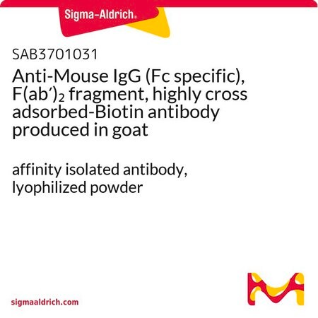 Merck Anti-Mouse IgG (Fc specific), F(ab')2 fragment, highly cross adsorbed-Biotin antibody produced in goat
