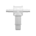 Tee Reduction Tube Fitting with 400 Series Barbs, 1/16` (1.6 mm) and 1/8` (3.2 mm) ID Tubing