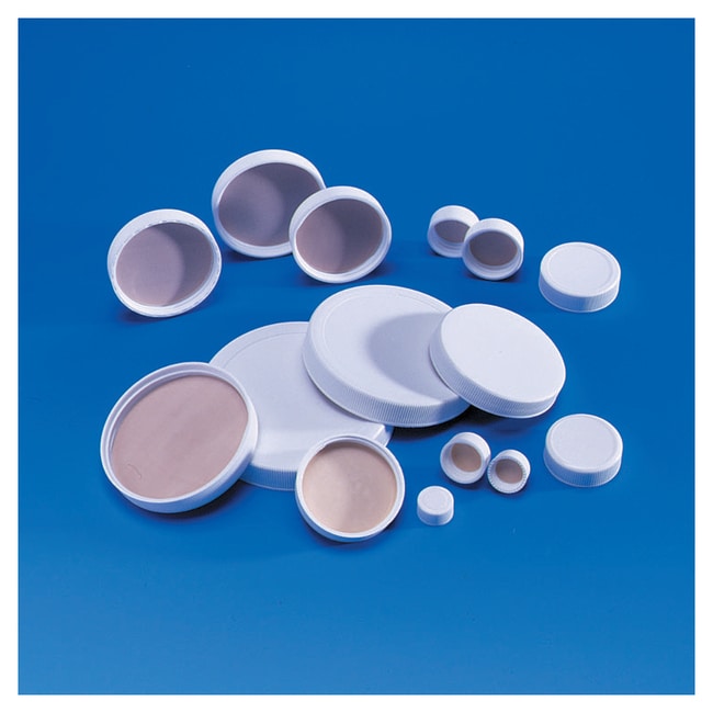 Thermo Fisher Scientific White Polypropylene PE Foam/PTFE Cap