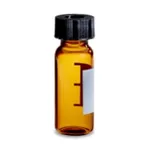 Waters LCGC Certified Amber Glass 12 x 32 mm Screw Neck Vial, with Cap and PTFE/Silicone Septum, 2 mL Volume, 100/pk
