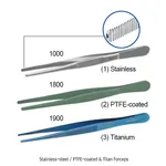 Daihan Science Bochem Forceps, High Grade Stainless-steel·PTFE-coated·Titan, L105~300mm<br>Wit