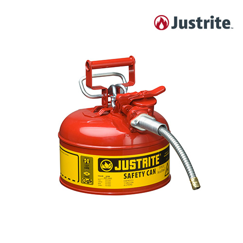 Justrite 7220120 / FM인증 인화성 물질 안전보관 용기 2갤런 16mm 호스 (철제/8L/빨강)/OD 241x337mm/2.5kg[1EA]