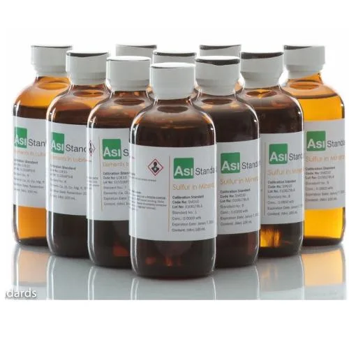 ASI STANDARDS Sulfur in Mineral Oil Calibration Standards, 10 Standards, 0-0.1 Wt%