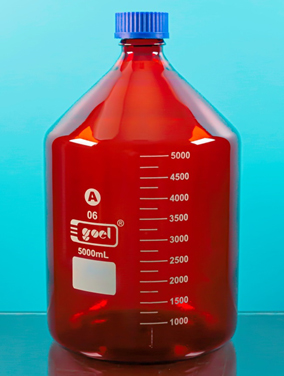 GOEL Large Capacity Bottles, Screw Cap, Amber, with GL45 (With Class A Certificate)