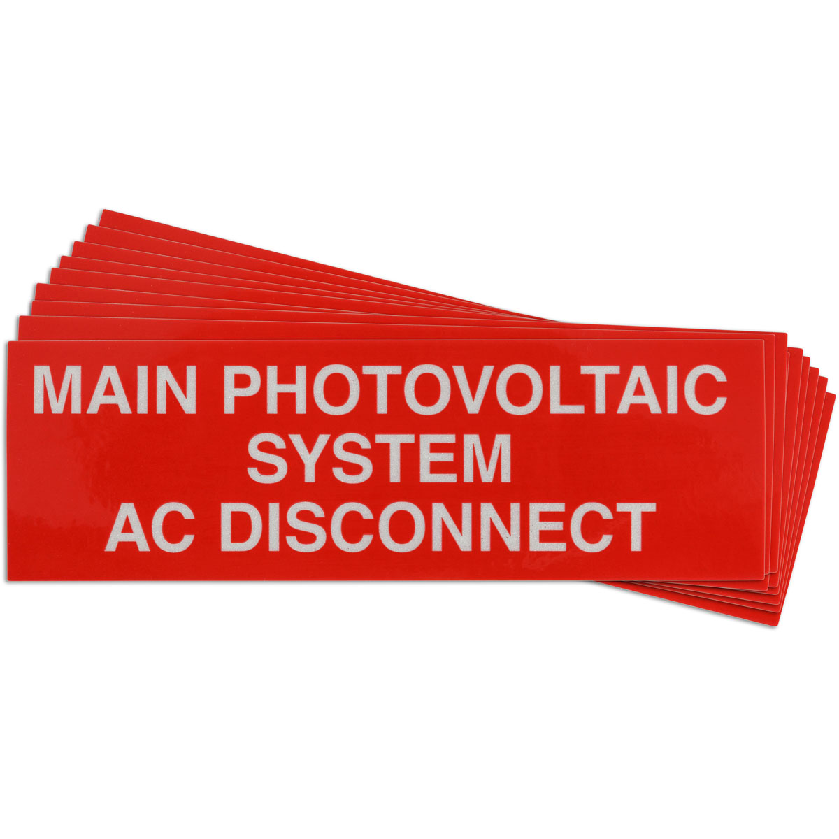 Brady Pre-Printed SOLAR MAIN AC DISC Warning Labels