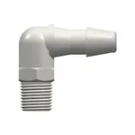 1/8-27 NPT Thread Elbow with 7/16` Hex to 200 Series Barb, 1/4` (6.4 mm) ID Tubing