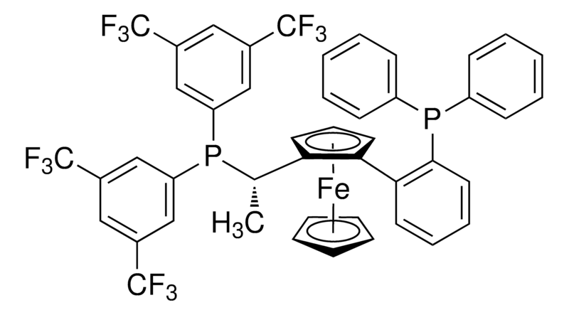 Merck (S)-1-{(SP)-2-[2-(Diphenylphosphino)phenyl]ferrocenyl}ethylbis[3,5-bis-(trifluoromethyl)phenyl]phosphine