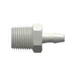 1/8-27 NPT Thread with 7/16` Hex to 200 Series Barb, 1/8` (3.2 mm) ID Tubing