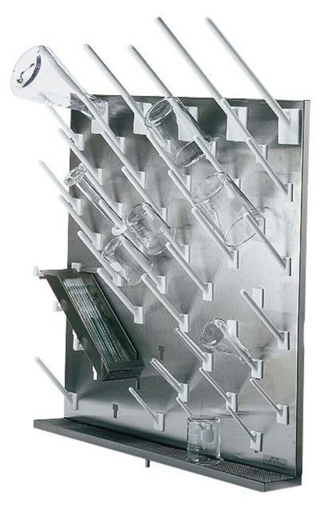 Thermo Fisher Scientific Modular Stainless Steel Drying Rack, 50 White Pegs