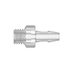 1/4-28 UNF Thread with 5/16` Hex to 200 Series Barb, 1/8` (3.2 mm) ID Tubing