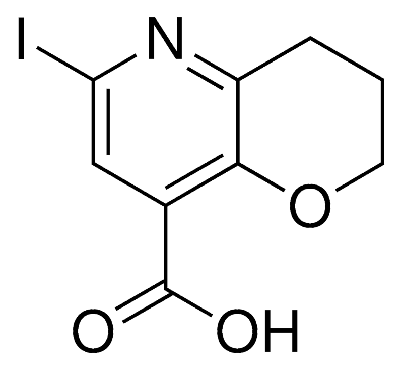 Merck 6-Iodo-3,4-dihydro-2H-pyrano[3,2-b]pyridine-8-carboxylic acid