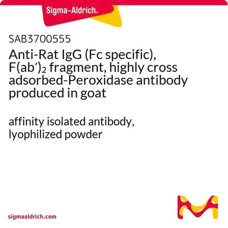 Merck Anti-Rat IgG (Fc specific), F(ab')2 fragment, highly cross adsorbed-Peroxidase antibody produced in goat