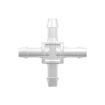Four-Port Cross Style Manifold with 600 Series Barbs for 1/4` (6.4 mm) ID Tubing