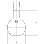 AS ONE Flat-Bottom Flask 1000mL, 평저 플라스크 1000mL