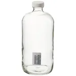 Thermo Fisher Scientific I-Chem Boston Round Narrow-Mouth Clear Glass Bottles with Closure, 1000mL, certified, 1L I-Chem Boston Round Clear Glass Bottle Certified