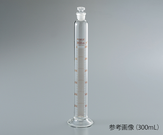AS ONE PYREX® JIS Graduated Cylinder with Plug, 유전 메스실린더(JIS 규격)