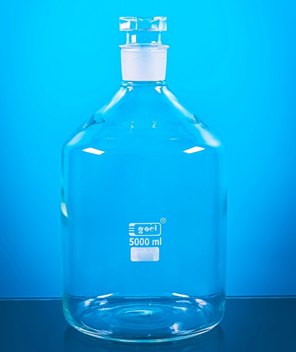 GOEL Bottle, Reagent Plain Narrow Mouth, with Interchangeabe Flat Head Stopper