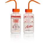 Merck Azlon Multi-Lingual Safety Wash Bottles With Driplok Vapor Venting