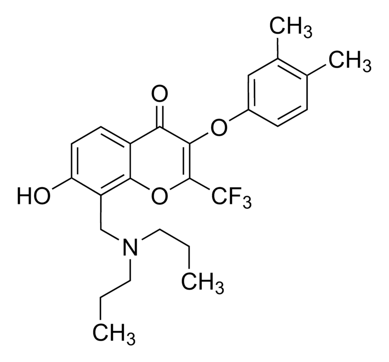 Merck 3-(3,4-Dimethylphenoxy)-8-[(dipropylamino)methyl]-7-hydroxy-2-(trifluoromethyl)-4H-chromen-4-one