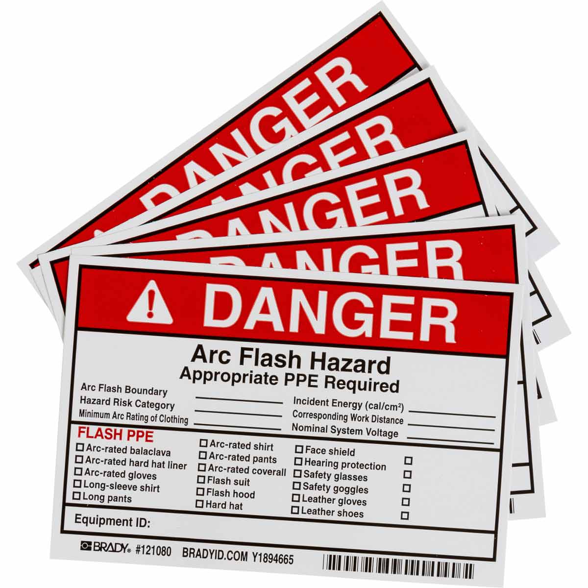 Brady Arc Flash Label
