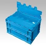 AS ONE Lid Integral Foldable Container with Lock PP, 뚜껑일체형 접이식 컨테이너