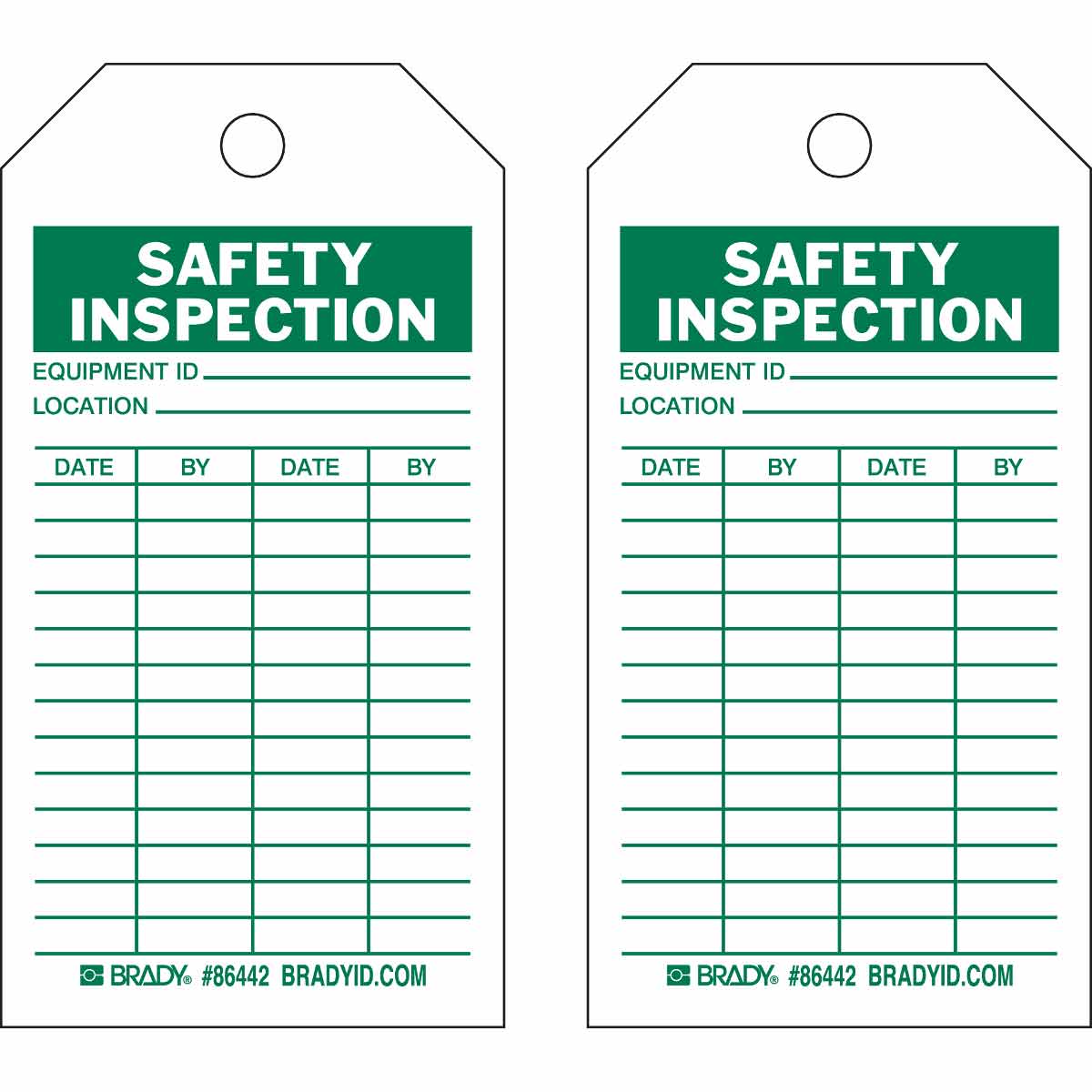 Brady Safety Inspection Tags
