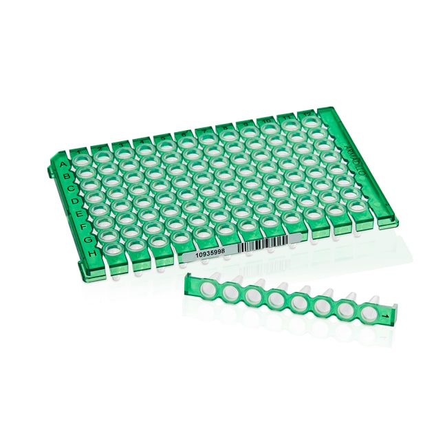Thermo Fisher Scientific Armadillo Low-Profile PCR Strip Plate, 96 well, green