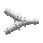 Y Tube Fitting with 500 Series Barbs, 1/2` (12.7 mm) ID Tubing