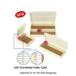 Daihan Science mediclin 25·50·100-Slide Storage Box, ABS, Resin with Hinged Lid, for 76×26 Sli