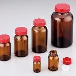 AS ONE Wide-Mouth Standard Glass Bottle Amber, 광구 규격병(갈색)