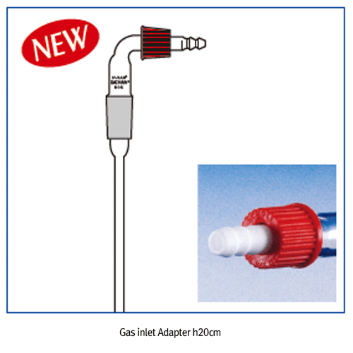 Daihan Science Gas inlet Adapter h20cm, with Safety GL14 PP Screw Connector Kit<br>With ASTM &