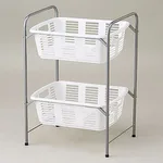 AS ONE Clothes Basket Wagon Two-Stage Type, 탈의 바구니 왜건 2단식