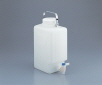 AS ONE Square Bottle with Fluorine Processed Stopcock, 불소가공 각형 대형병 (콕 부속)