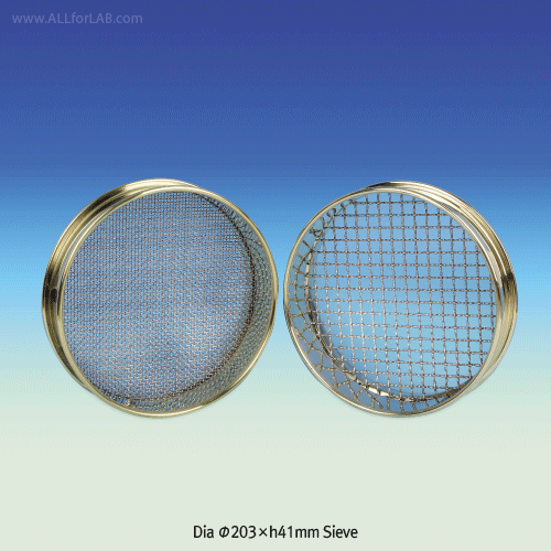 Daihan Science Standard Test Sieve, with Brass-Frame, Stainless-steel Cloth, Dia.Φ203×H41mm, Wi