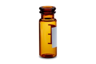 Waters Amber Glass 12 x 32 mm Snap Neck Vial, 2 mL Volume, 100/pk