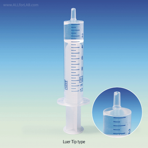 Daihan Science 1~50㎖ Singleuse Laboratory Syringe, All PP or PP/HDPE, NO - Pollution type, with