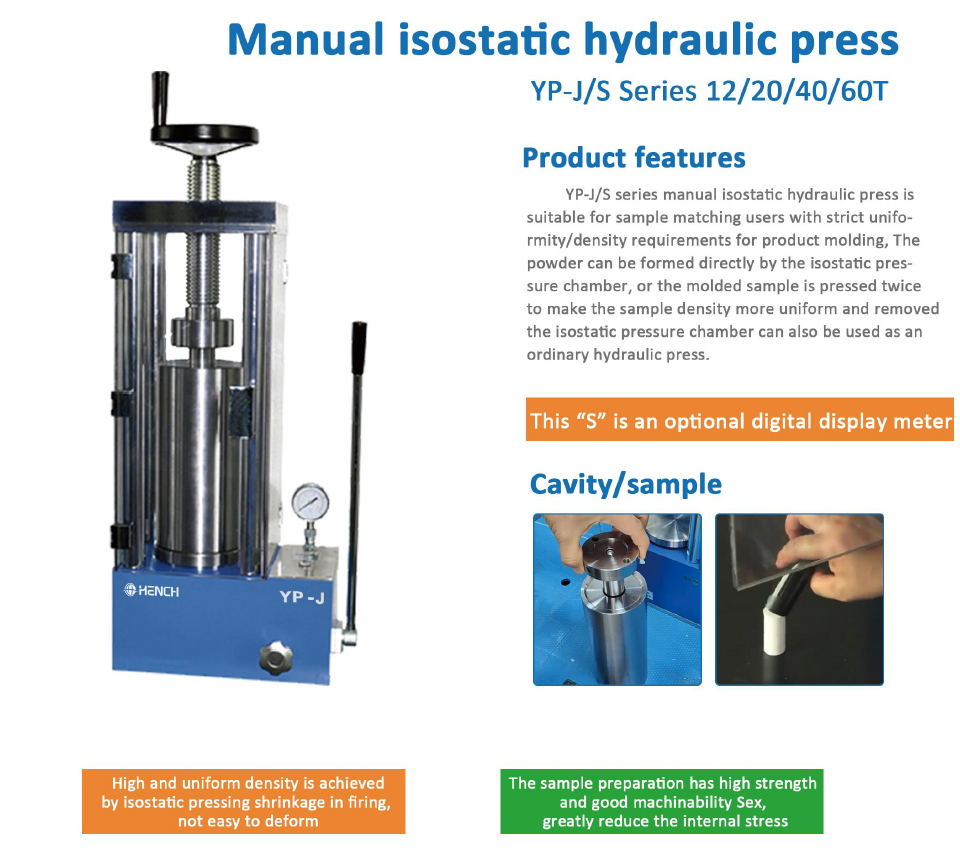 HENCH 40T Manual Isostatic Pressure Pellet Press - Image 1